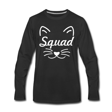 Katzen Langarmshirt - Squad Katze Braut Geschenk Bräutigam Hochzeit