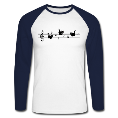 Katzen Langarmshirt - Katzen Musik