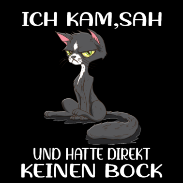 Motiv Ich kam sah und hatte direkt keinen Bock Katze