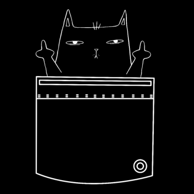 Motiv Lustige Katze Freche Katze Brusttasche