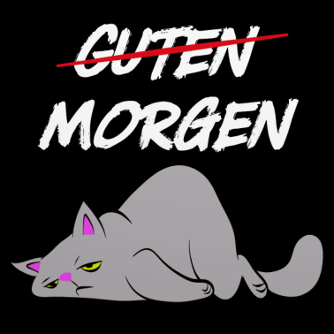Motiv Guten Morgen - faule Katze