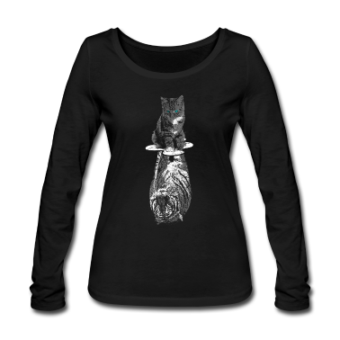 Katzen Langarmshirt - Katze Tiger Selbstbewusst Motivation