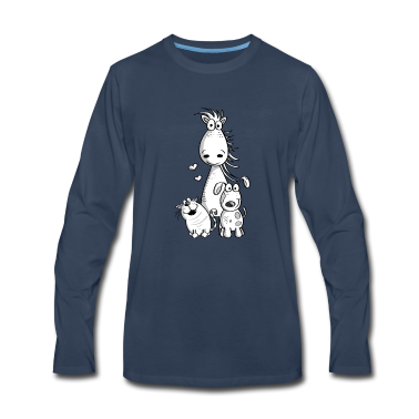 Katzen Langarmshirt - Beste Freunde I Pferd Hund Katze Comic