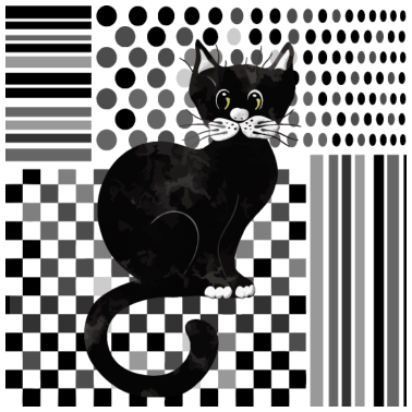 Motiv Schwarze katze