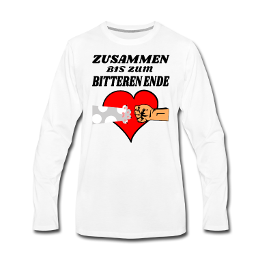 Katzen Langarmshirt - Bis zum Bitteren Ende Pfote Faust Katze Menschen