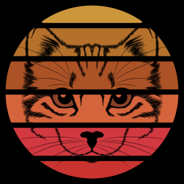 Motiv Katze Katzenliebhaber Vintage Retro Geschenk