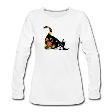 Katzen Langarmshirt - Katze