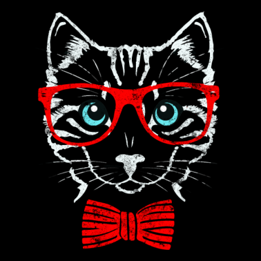 Motiv Katze Brille