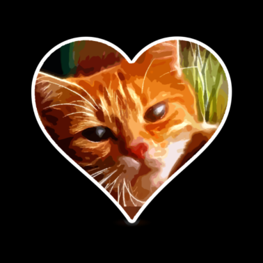 Motiv Katzenherz Katze Tier Haustier Liebe Geschenk