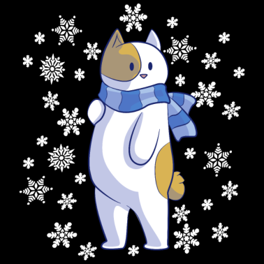Motiv Winter Katze Schnee Kalt Geschenk Schal Cool