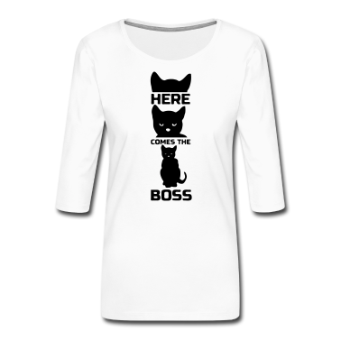 Katzen Langarmshirt - Katzen Boss Katze Chef Tier Haustier Geschenk