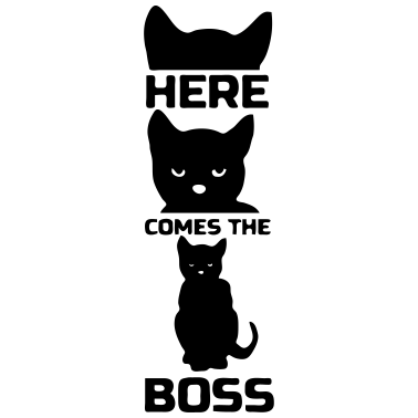 Motiv Katzen Boss Katze Chef Tier Haustier Geschenk