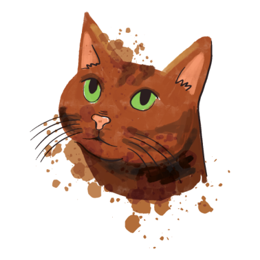 Motiv Wasserfarben Katze braune Katze Aquarell