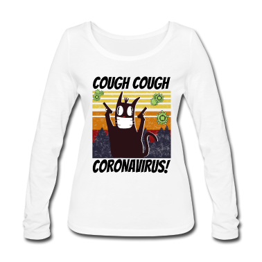 Katzen Langarmshirt - Katze mit Pistolen Katze Coronavirus