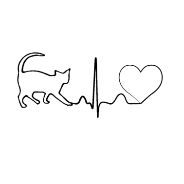 Motiv Katzen Herzlinie - Katzen Herz - Haustier