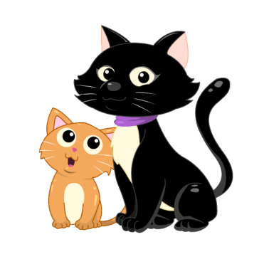 Motiv Katze mit Katzenbaby