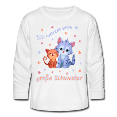 Katzen Langarmshirt - Schwangerschaft verkünden Große Schwester Katze