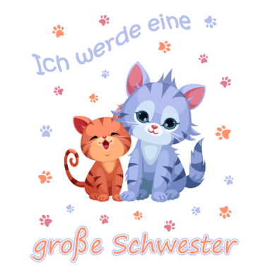 Motiv Schwangerschaft verkünden Große Schwester Katze