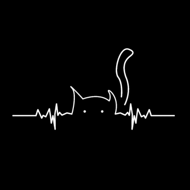 Motiv Katzen EKG Kätzchen Mieze Herzschlag Kater Idee