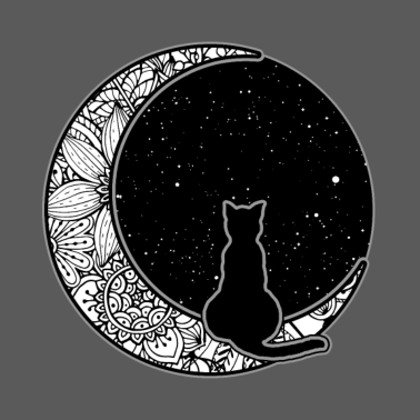 Motiv Katze am Mond