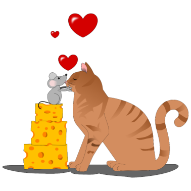 Motiv Katze und Maus