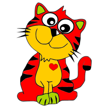 Motiv I Love Cats , niedliche Katze