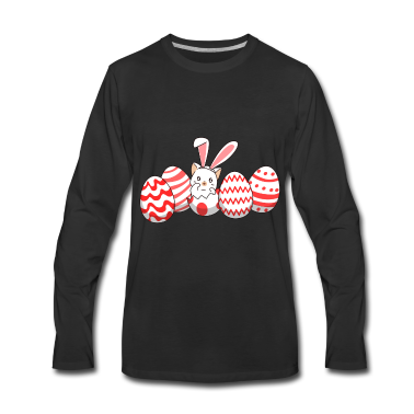 Katzen Langarmshirt - Ostern Osterhase Katze Ostereier Kätzchen