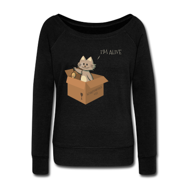 Katzen Langarmshirt - Schrödingers Katze