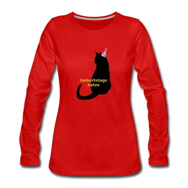 Katzen Langarmshirt - Geburtstag Katze Geschenk
