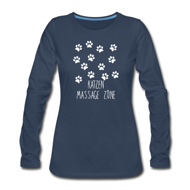 Katzen Langarmshirt - Katzen Massage Zone Cat Katzenmama Geschenk