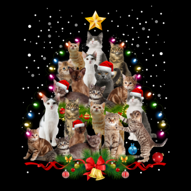Motiv Weihnachtsbaum Katzen Weihnachten