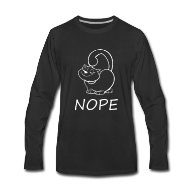 Katzen Langarmshirt - Witzige Nope No Nö Katze