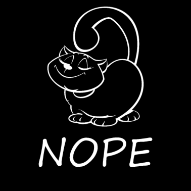 Motiv Witzige Nope No Nö Katze