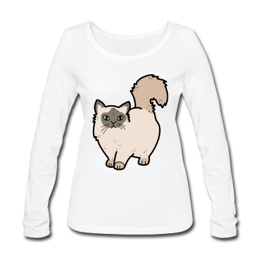 Katzen Langarmshirt - Katze: Heilige Birma