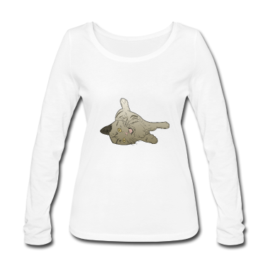 Katzen Langarmshirt - Katze am spielen