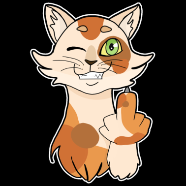 Motiv Freche Katze Stinkfinger Katzen