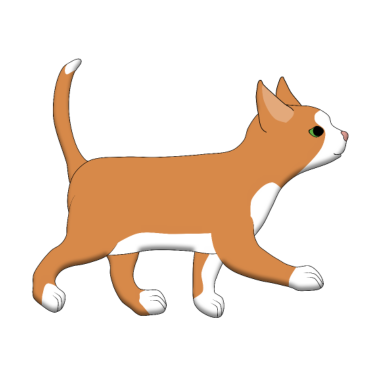 Motiv Rotes Kätzchen läuft