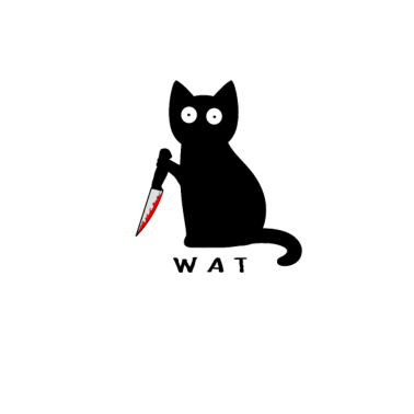 Motiv Katze wat? Mörderische Schwarze Katze mit Messer