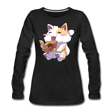 Katzen Langarmshirt - Katze Anime Comic
