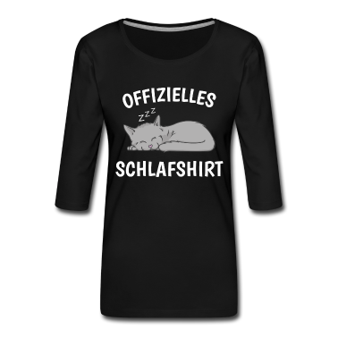Katzen Langarmshirt - OFFIZIELLES SCHLAFSHIRT KATZE Geschenkidee