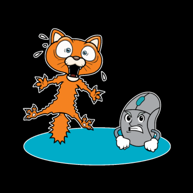 Motiv Computer Nerd Katze