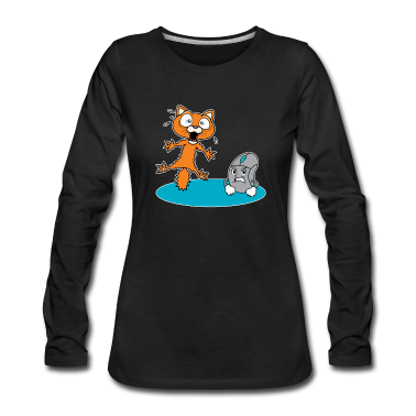 Katzen Langarmshirt - Computer Nerd Katze