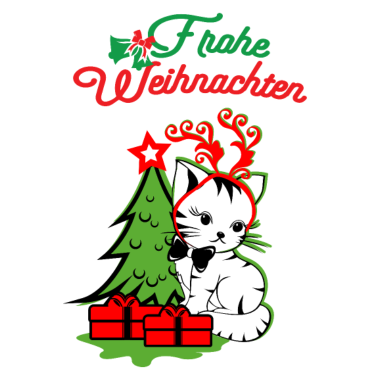Motiv Frohe Weihnachten Katze
