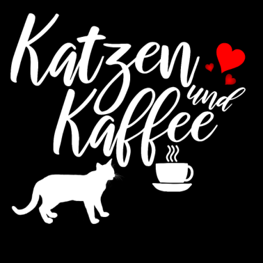 Motiv Katzen Shirt - Kaffe und Katze • Geschenk