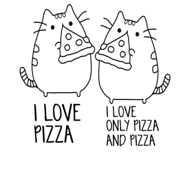 Motiv Geschenk Katzen Pizza Lustig Humor