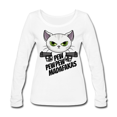 Katzen Langarmshirt - Pew Pew Madafakas
