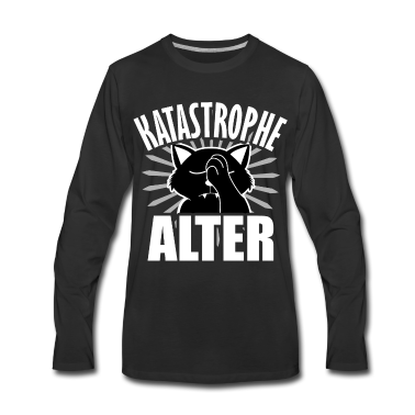 Katzen Langarmshirt - Katastrophe Alter Meme Katze Facepalm