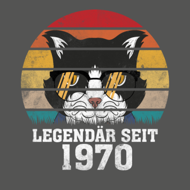 Motiv 50. Geburtstag Geschenk 1970 Katze Brille Lustig