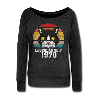 Katzen Langarmshirt - 50. Geburtstag Geschenk 1970 Katze Brille Lustig