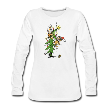 Katzen Langarmshirt - Frohe Weihnachten